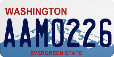 WA license plate AAM0226