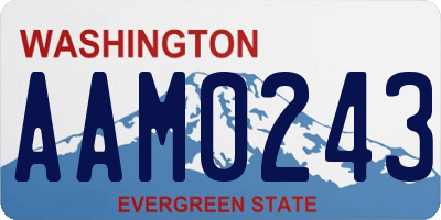 WA license plate AAM0243
