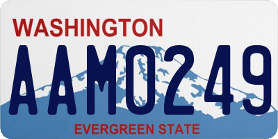 WA license plate AAM0249
