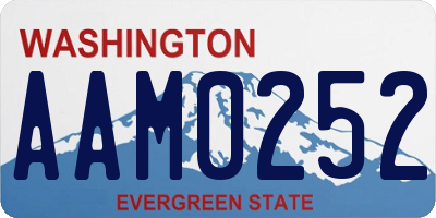 WA license plate AAM0252