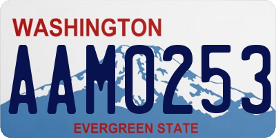 WA license plate AAM0253
