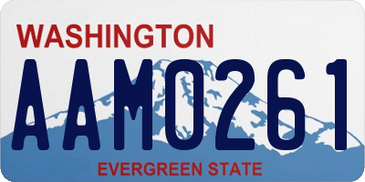 WA license plate AAM0261