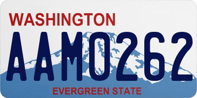 WA license plate AAM0262