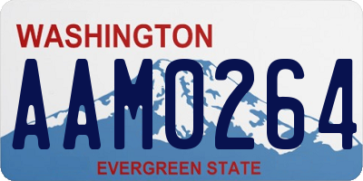 WA license plate AAM0264