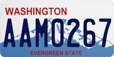 WA license plate AAM0267