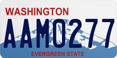 WA license plate AAM0277