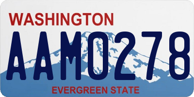 WA license plate AAM0278