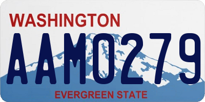 WA license plate AAM0279