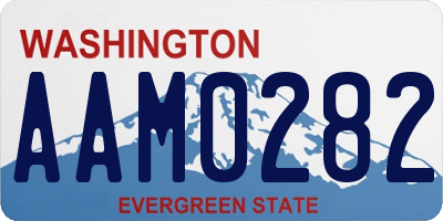 WA license plate AAM0282