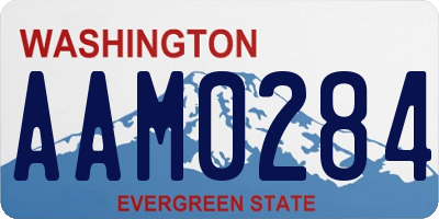 WA license plate AAM0284