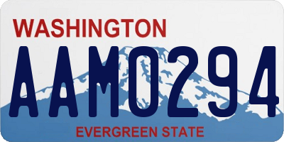 WA license plate AAM0294