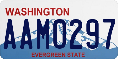 WA license plate AAM0297
