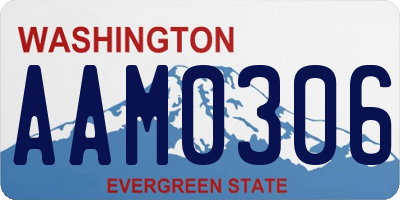 WA license plate AAM0306