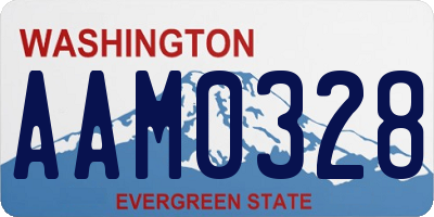 WA license plate AAM0328