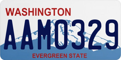 WA license plate AAM0329