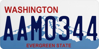 WA license plate AAM0344