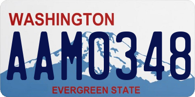 WA license plate AAM0348