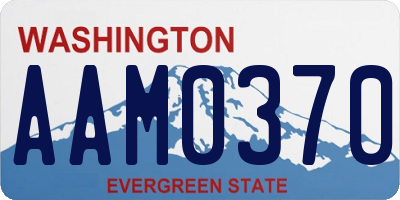 WA license plate AAM0370