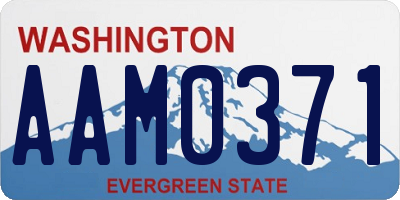 WA license plate AAM0371