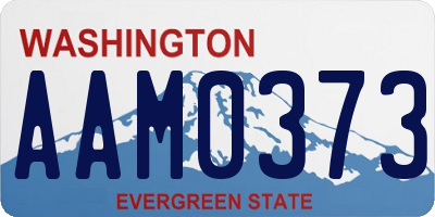 WA license plate AAM0373