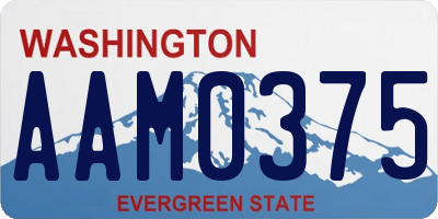 WA license plate AAM0375