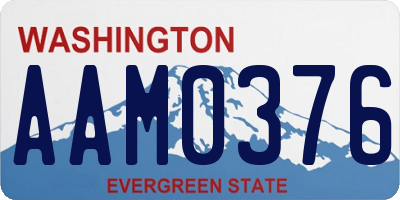 WA license plate AAM0376