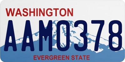WA license plate AAM0378