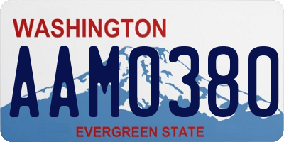 WA license plate AAM0380