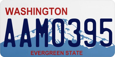 WA license plate AAM0395