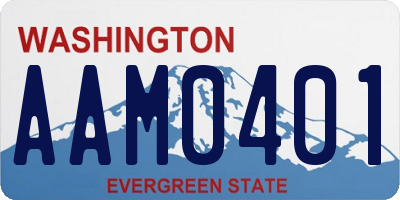 WA license plate AAM0401