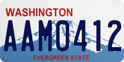 WA license plate AAM0412