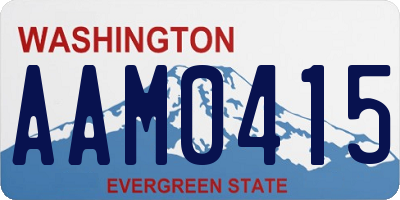 WA license plate AAM0415