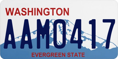 WA license plate AAM0417