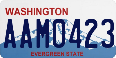 WA license plate AAM0423