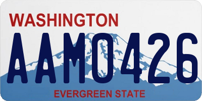 WA license plate AAM0426