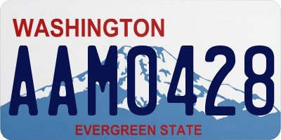 WA license plate AAM0428