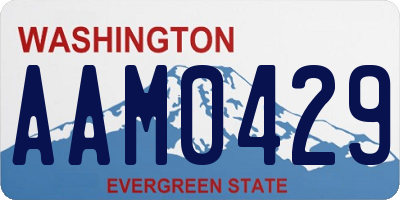 WA license plate AAM0429
