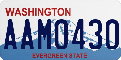 WA license plate AAM0430