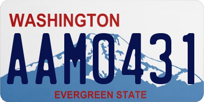 WA license plate AAM0431