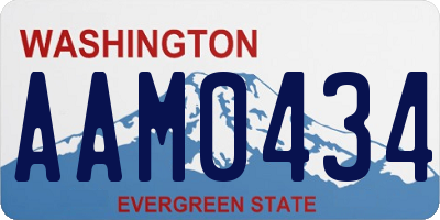 WA license plate AAM0434