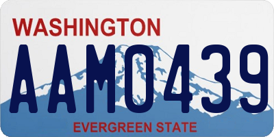 WA license plate AAM0439