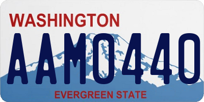 WA license plate AAM0440