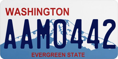 WA license plate AAM0442