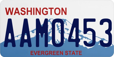 WA license plate AAM0453