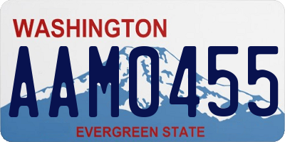WA license plate AAM0455