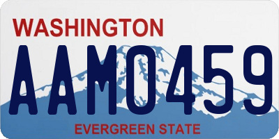 WA license plate AAM0459
