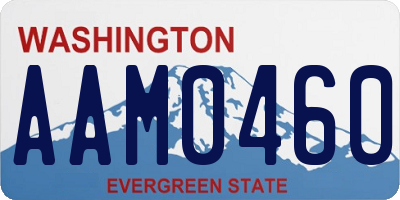 WA license plate AAM0460