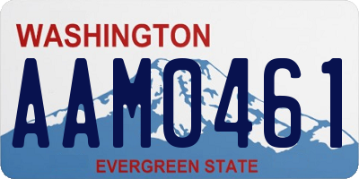WA license plate AAM0461