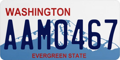 WA license plate AAM0467
