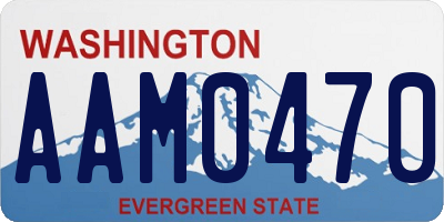 WA license plate AAM0470